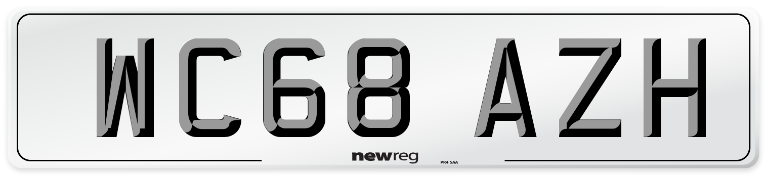 WC68 AZH Number Plate from New Reg